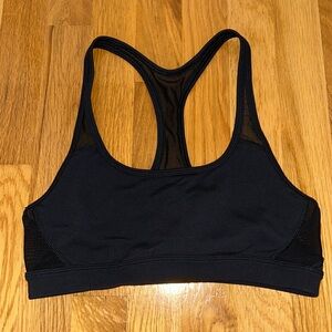 Aritzia TNA Golden Life Strive Sports Bra - Black Mesh